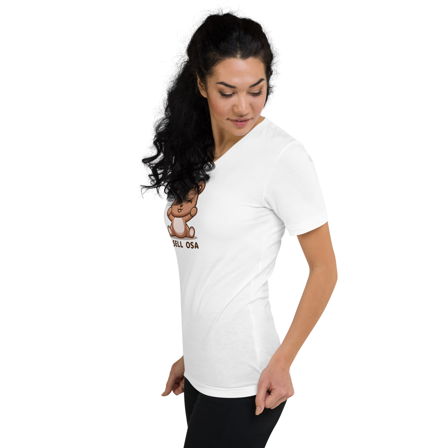 Unisex Short Sleeve V-Neck T-Shirt